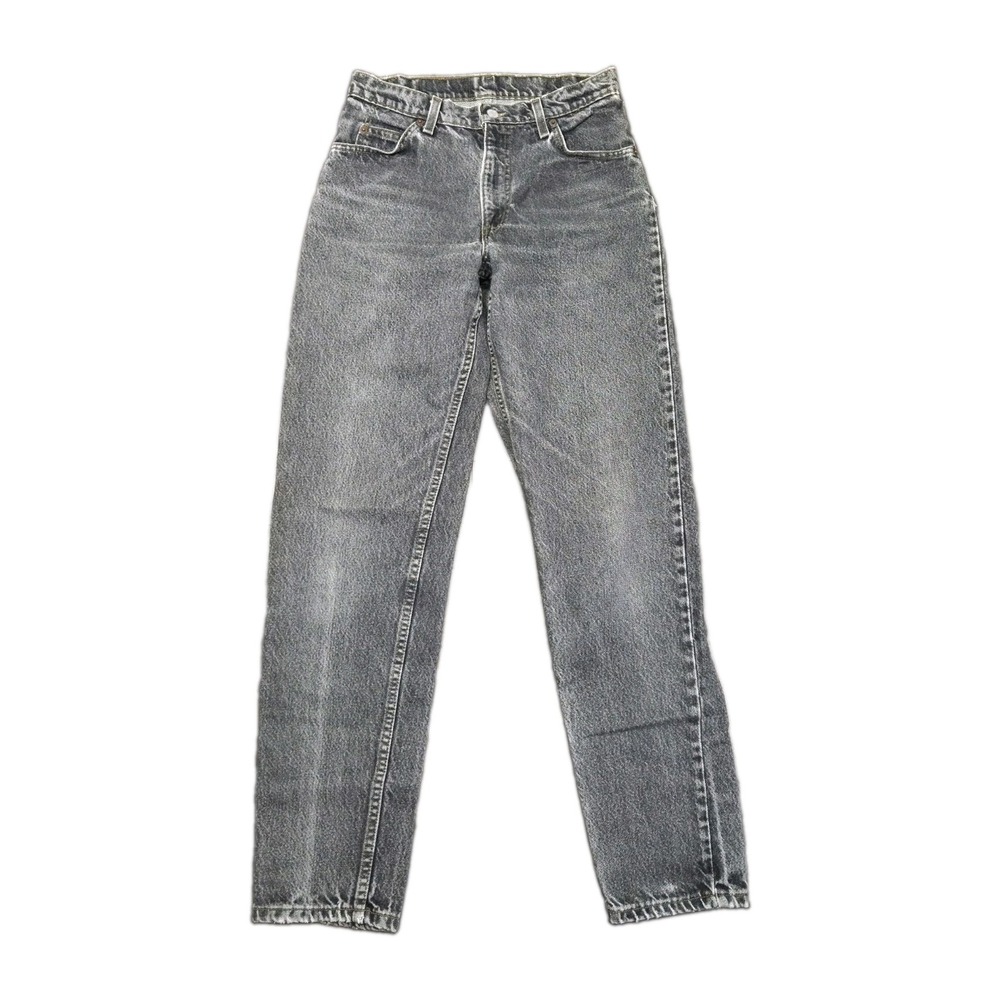 Vintage 1992 Levis 550 Orange Tab Faded Black Tapered Denim Jeans Made USA 30×34